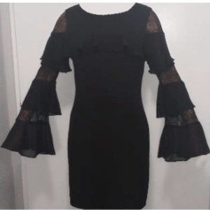 White House Black Market Long Sleeve Dress Black